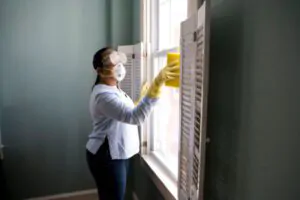 woman from a cleaning service company
